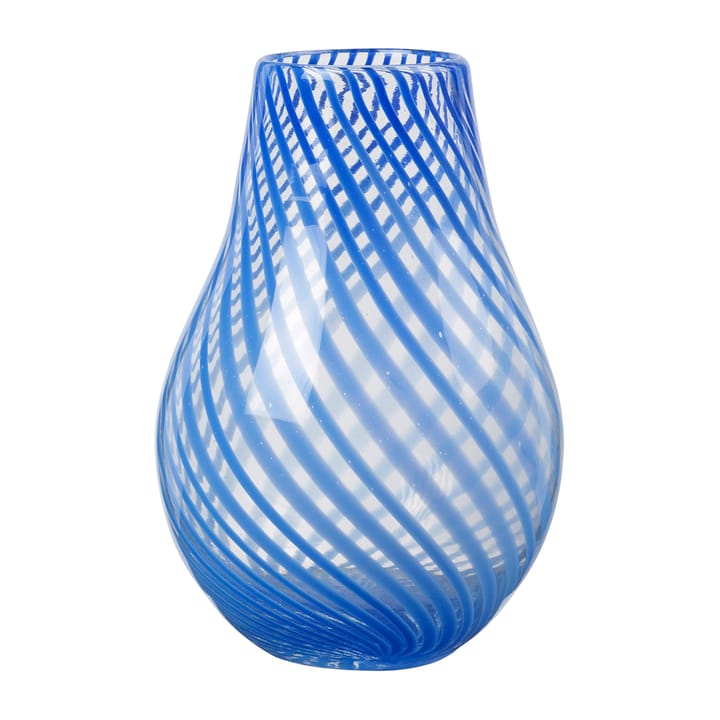 Ada Cross Stripe vase 22.5 cm - Intense blue - Broste Copenhagen