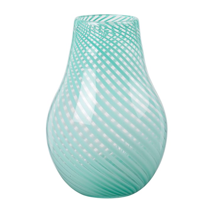 Ada Cross Stripe vase 22.5 cm - Light turquoise - Broste Copenhagen