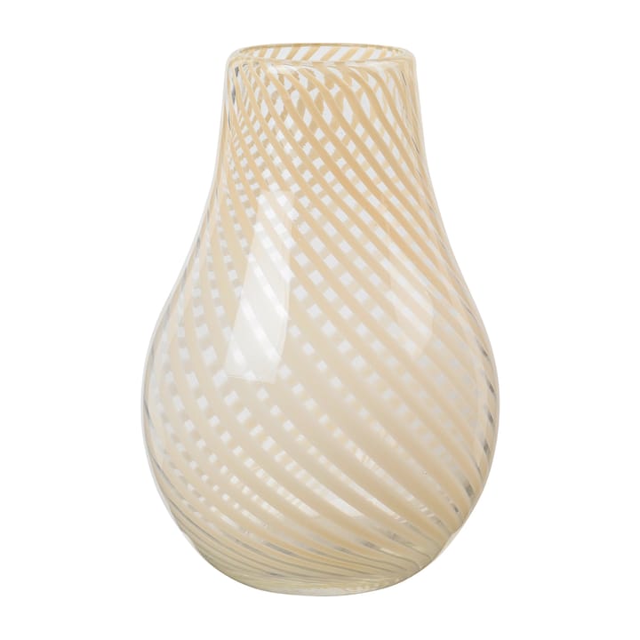 Ada Cross Stripe vase 22.5 cm - Light yellow - Broste Copenhagen