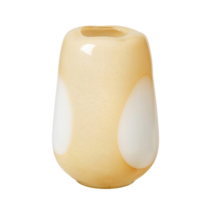 Ada Dot glass vase 26 cm - golden fleece yellow - Broste Copenhagen