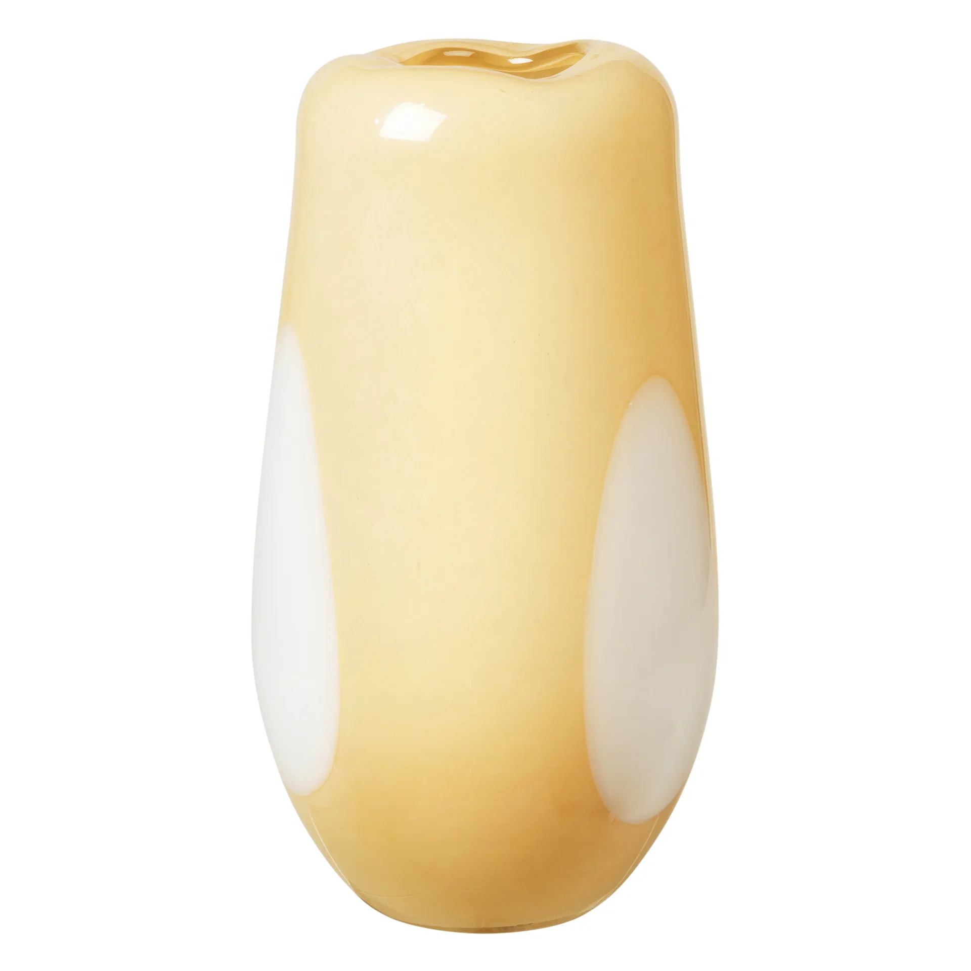 Ada Dot glass vase 37 cm, golden fleece yellow Broste Copenhagen