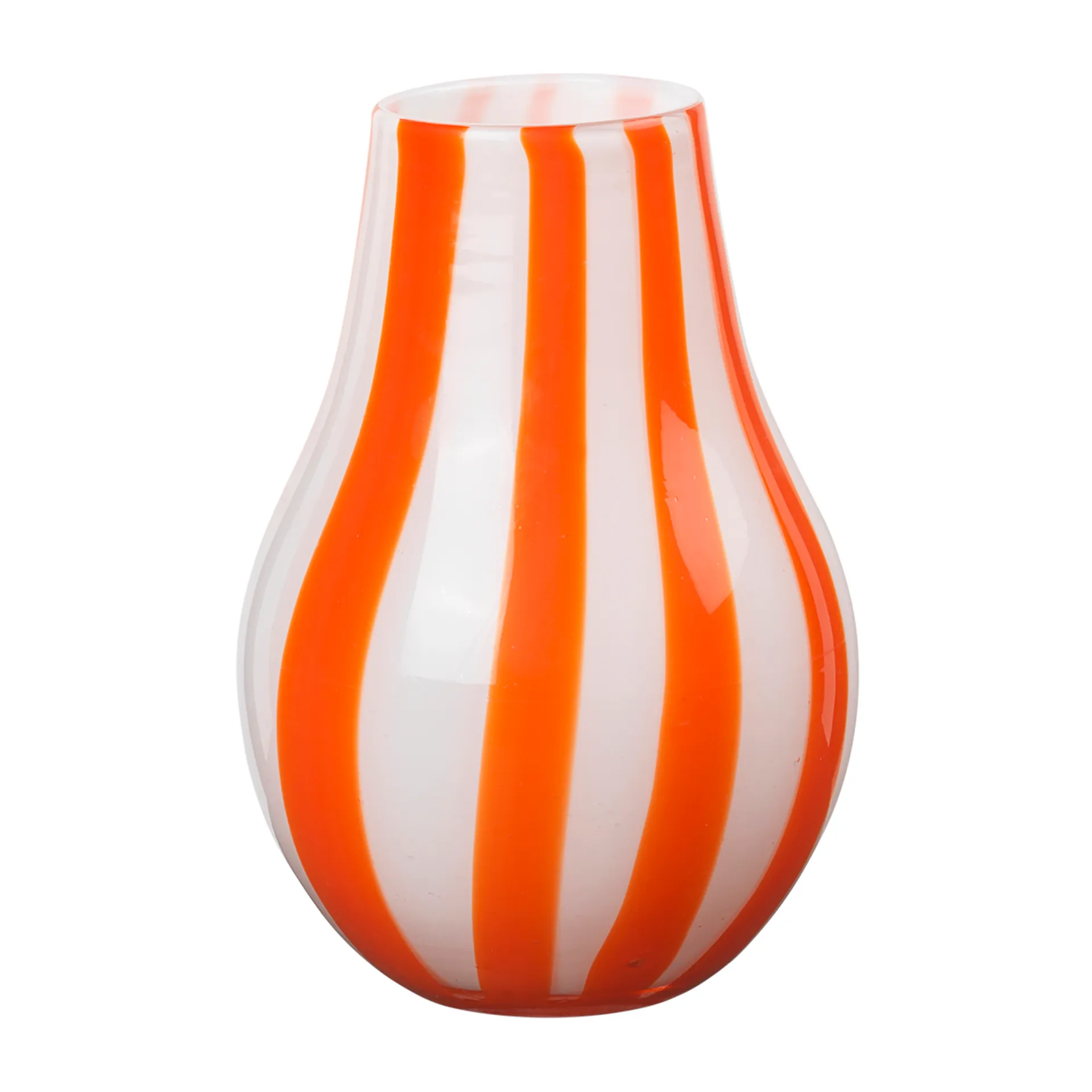 Ada Stripe vase 22.5 cm, Pumpkin orange Broste Copenhagen