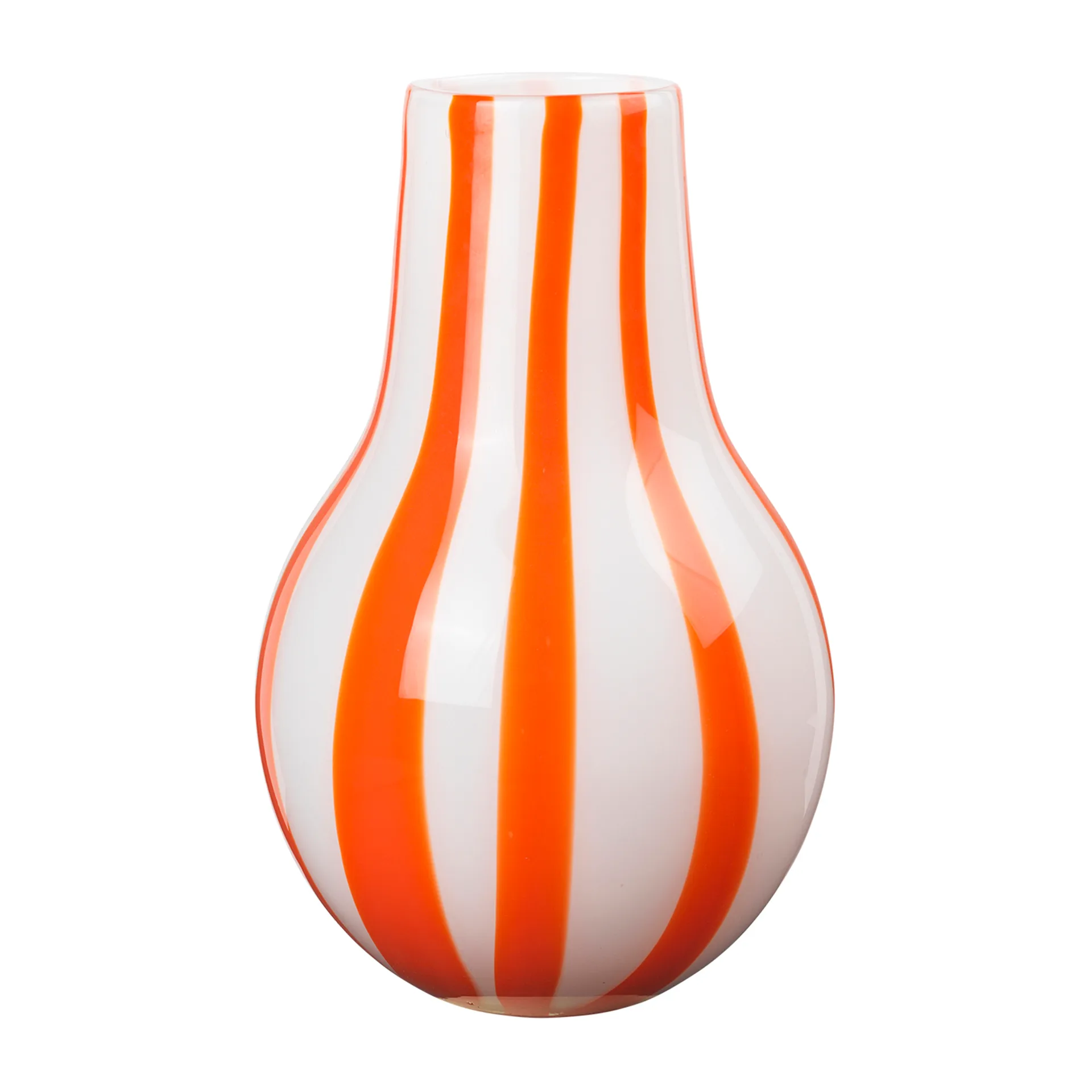 Ada Stripe vase 37 cm, Pumpkin orange Broste Copenhagen