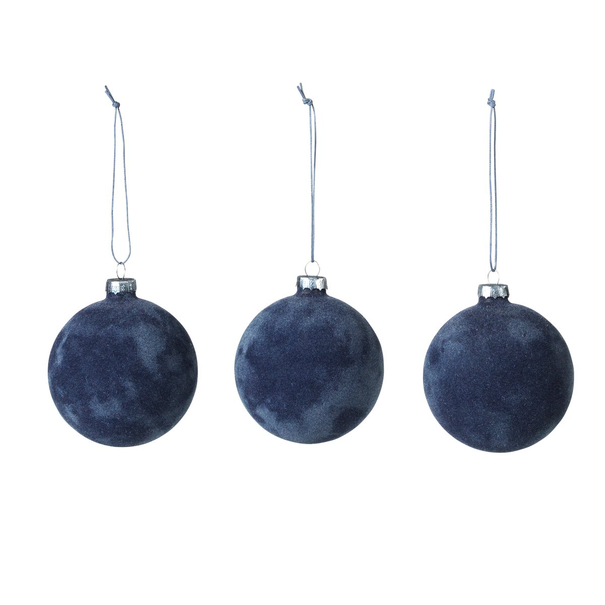 Broste Copenhagen Alcan Christmas baubles 3-pack dark blue