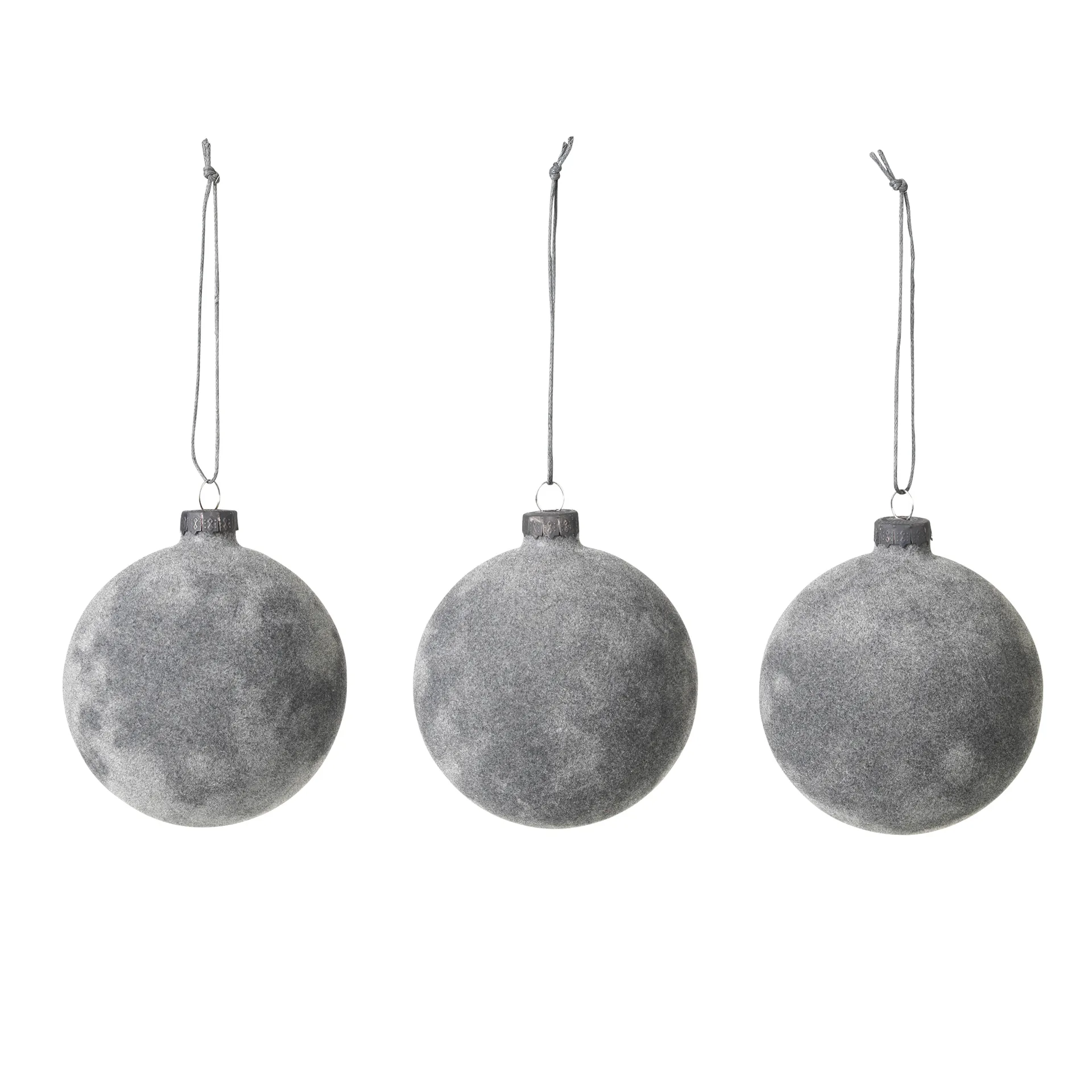 Alcan Christmas baubles 3-pack, grey Broste Copenhagen