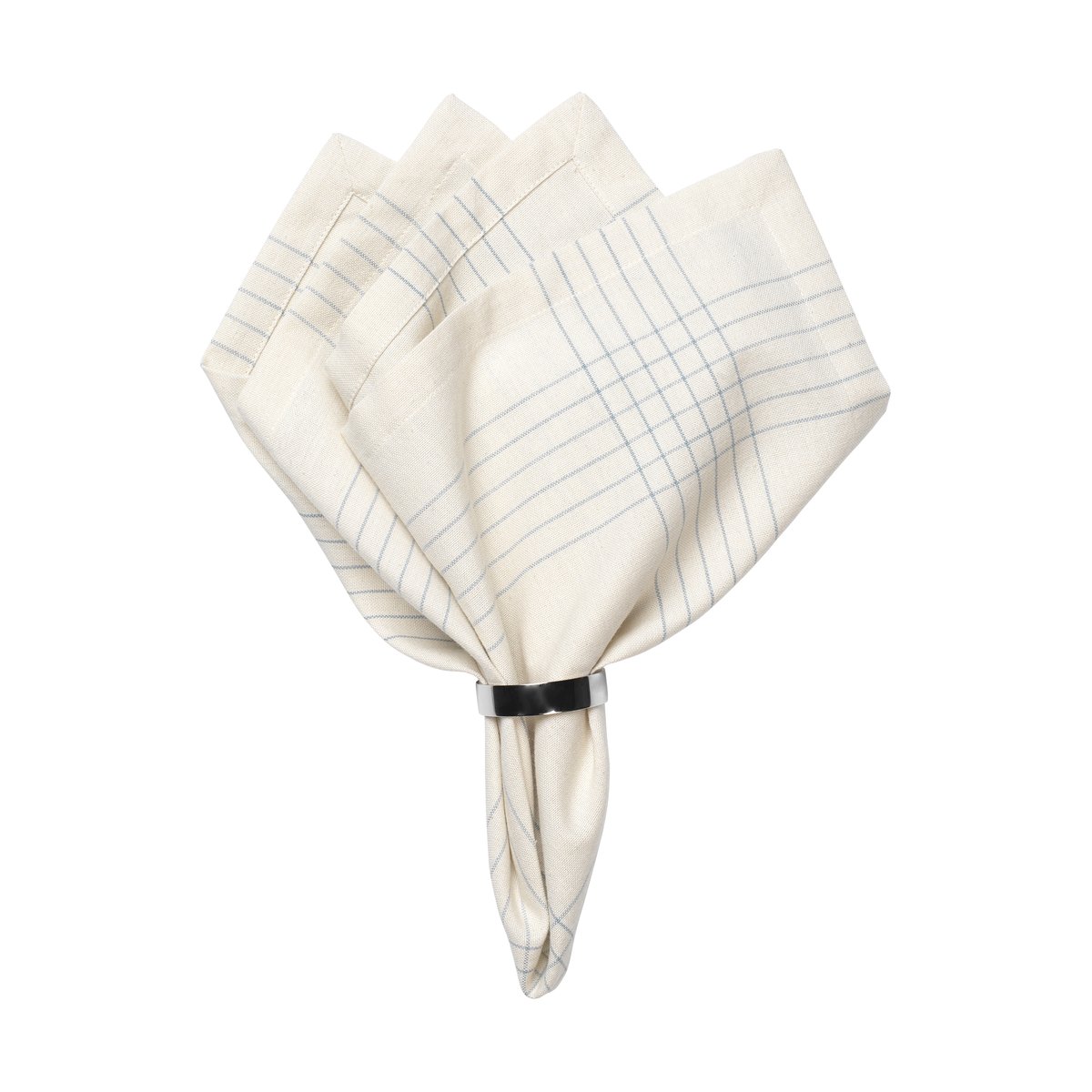 Broste Copenhagen Alice fabric napkin 45x45 cm Dusty blue-natural