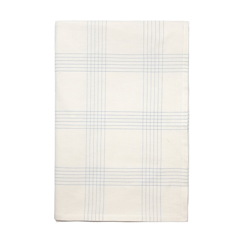 Broste Copenhagen Alice tablecloth 160x200 cm, Dusty blue-Natural