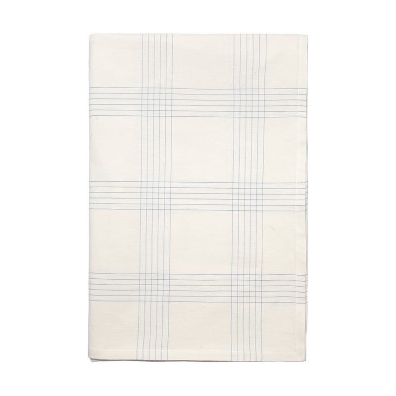 Broste Copenhagen Alice tablecloth 160x300 cm, Dusty blue-Natural