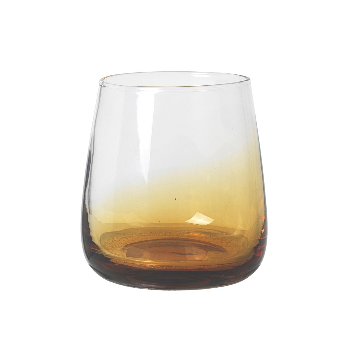 Broste Copenhagen Amber glass 35 cl | Scandinavian Design | Drinking glasses & tumblers | Yellow