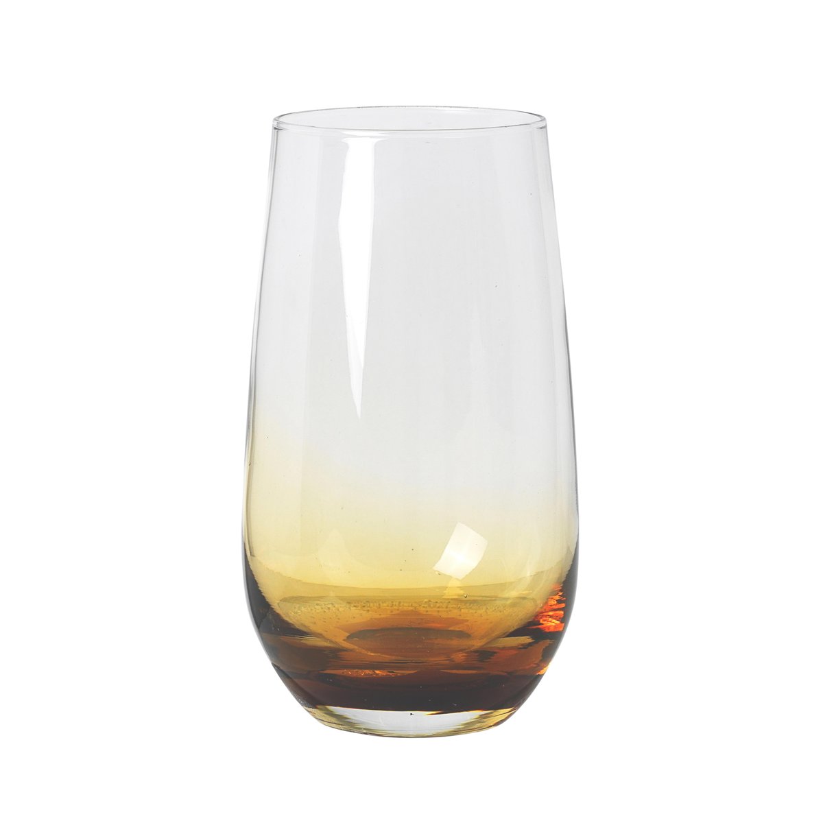 Broste Copenhagen Amber glass 55 cl | Scandinavian Design | Drinking glasses & tumblers | Yellow