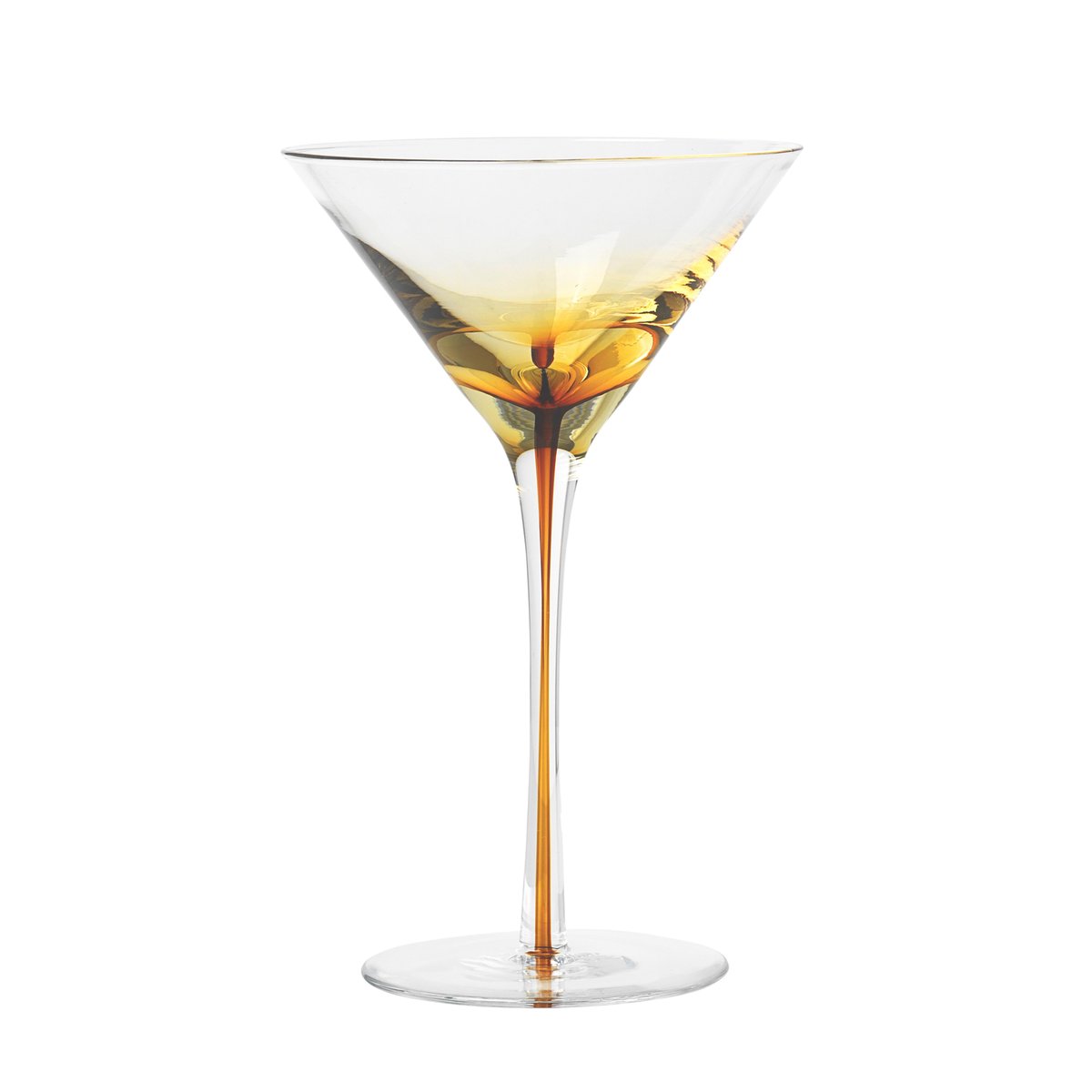 Broste Copenhagen Amber martini glass 20 cl | Scandinavian Design | Cocktail & Martini glasses | Yellow
