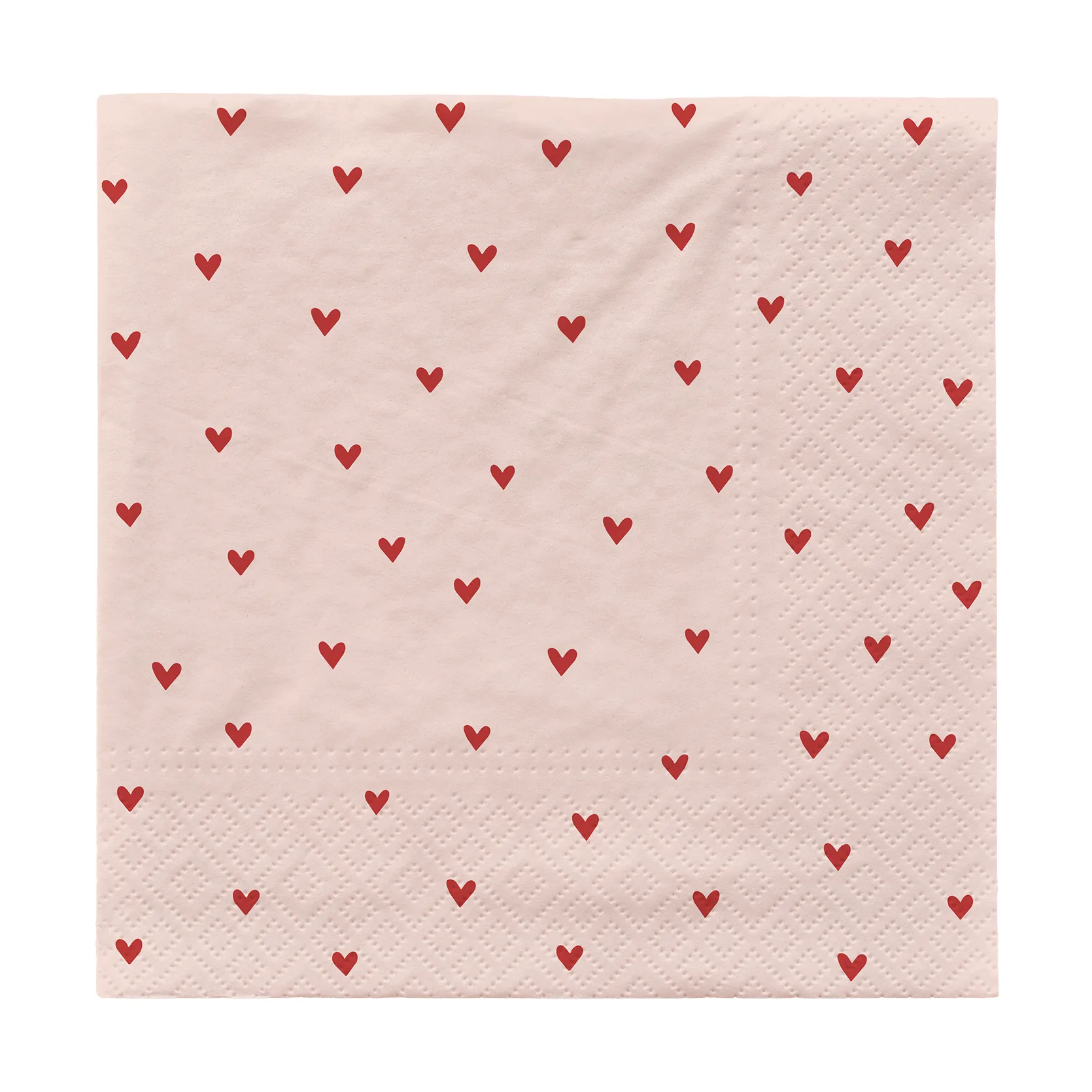 Amor paper napkins 33x33 cm 20-pack, Soft pink-red Broste Copenhagen