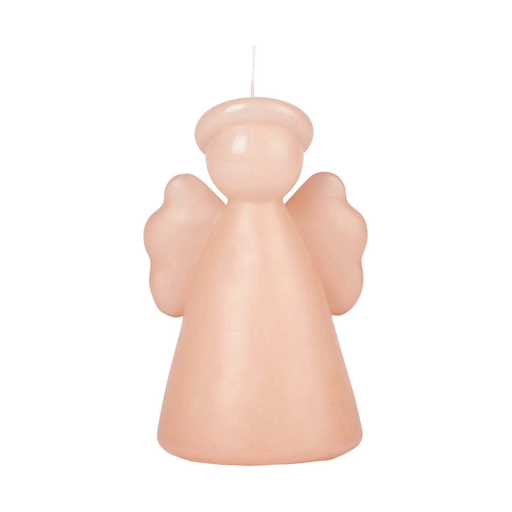 Angel sculpture candle 14 cm, Dusty peach rose Broste Copenhagen