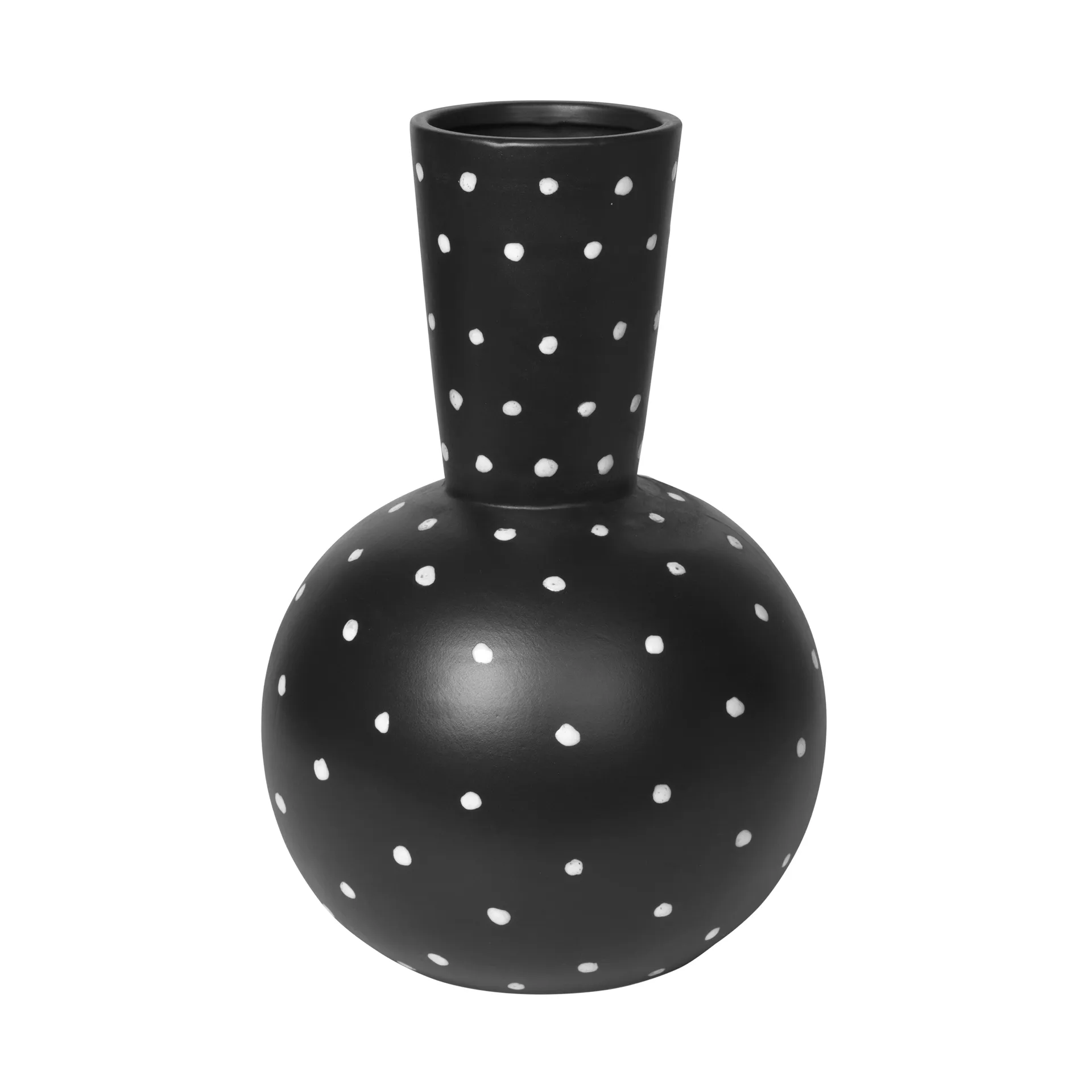 Bella ceramic vase 35 cm, turkish coffee black Broste Copenhagen