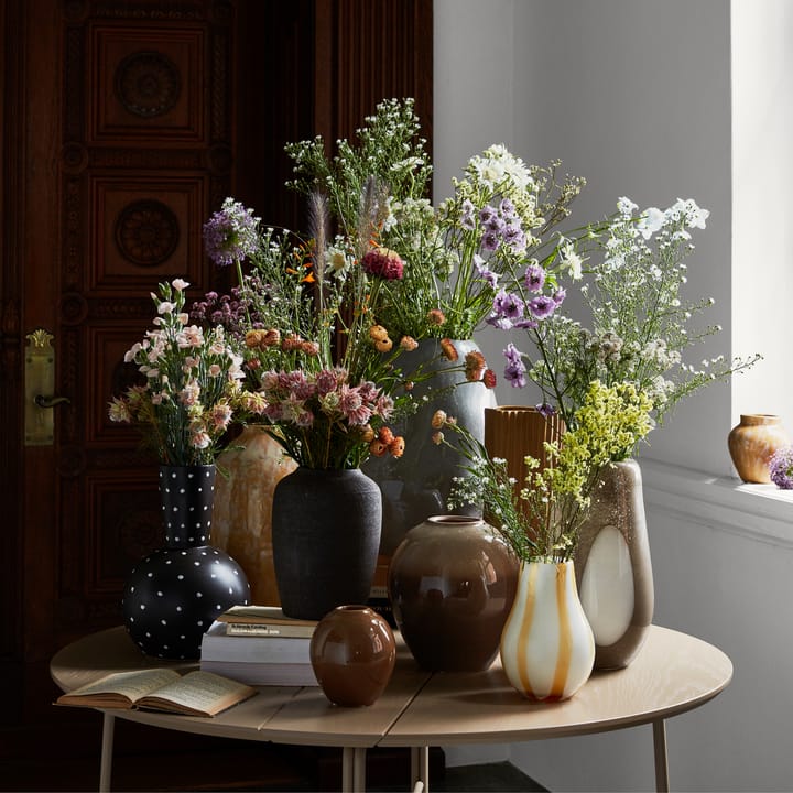 Bella ceramic vase 35 cm, turkish coffee black Broste Copenhagen
