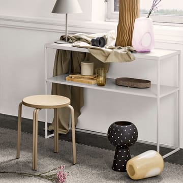 Bella ceramic vase on foot 35 cm - turkish coffee black - Broste Copenhagen