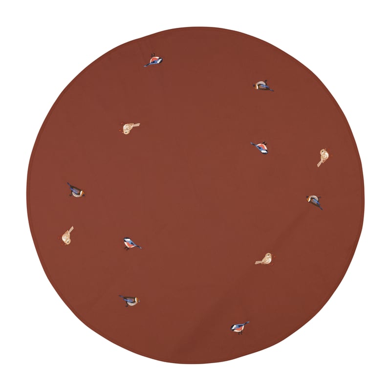 Broste Copenhagen Bird Christmas tree rug Smoked paprika