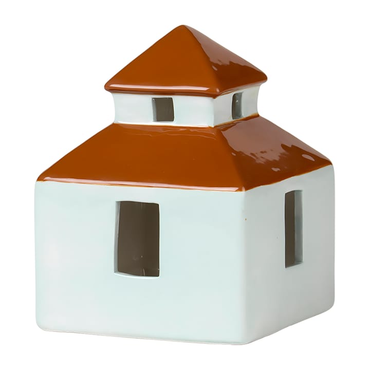 Bo decoration house 13.2x18 cm - Light turquoise-caramel brown - Broste Copenhagen