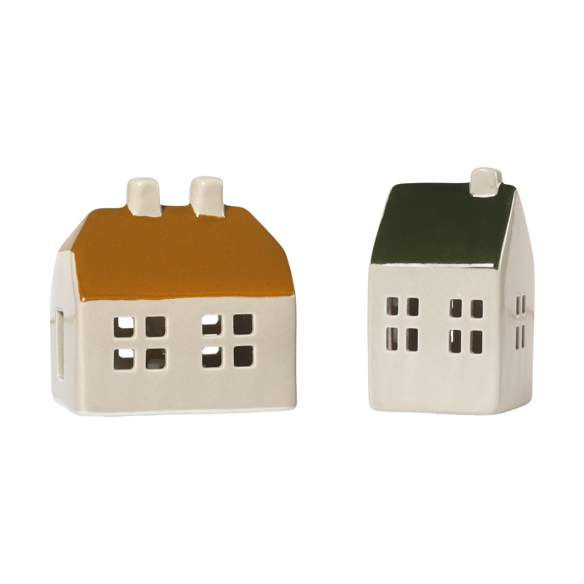 Broste Copenhagen Bo decorative house 2 pieces Golden Brown