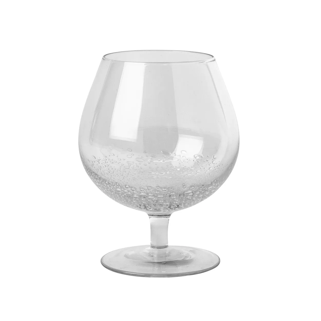 Broste Copenhagen Bubble cognac glass 45 cl | Scandinavian Design | Transparent