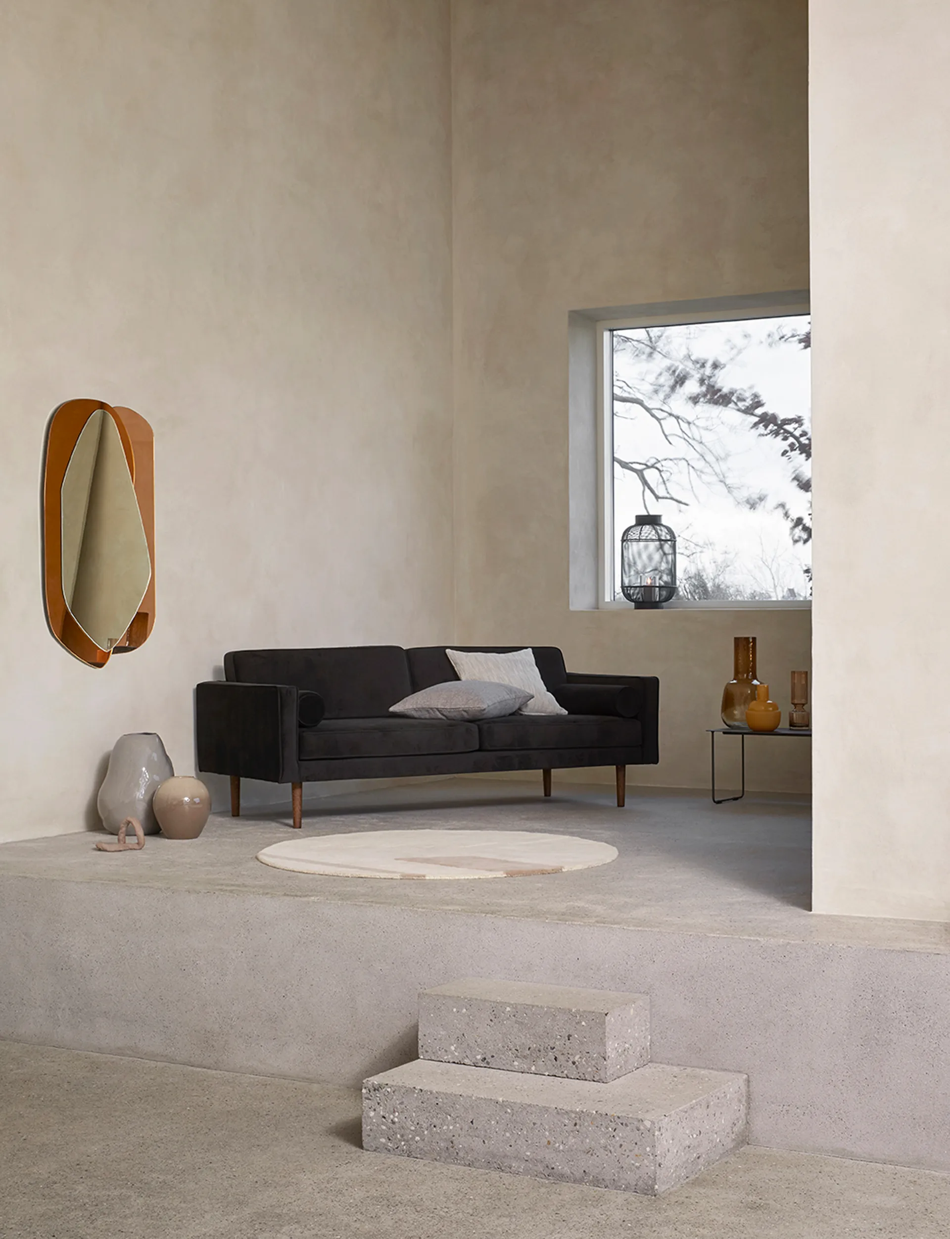 Bwool lantern Ø31 cm, Black Broste Copenhagen