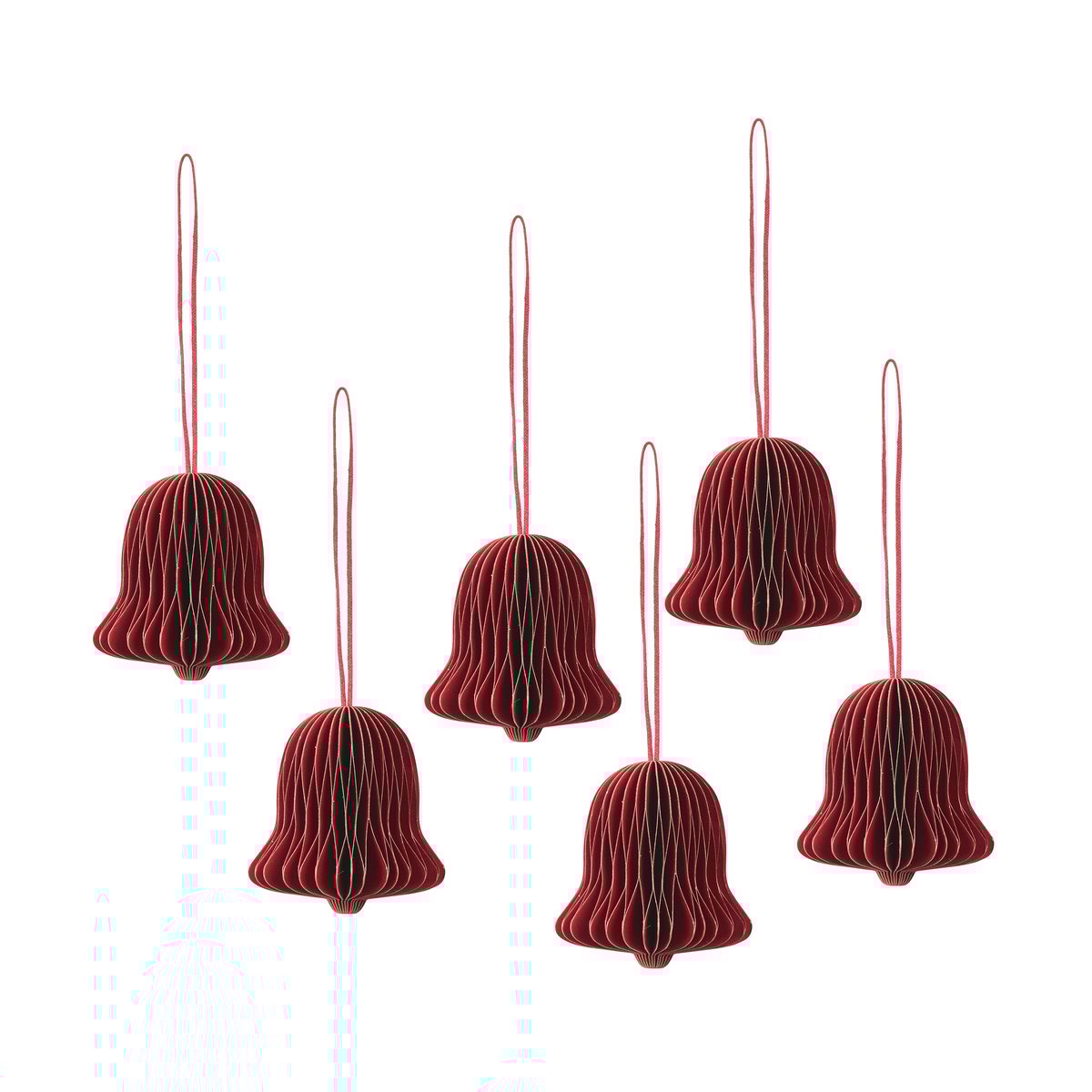 Broste Copenhagen Chime bell Christmas tree decoration Pompeian red