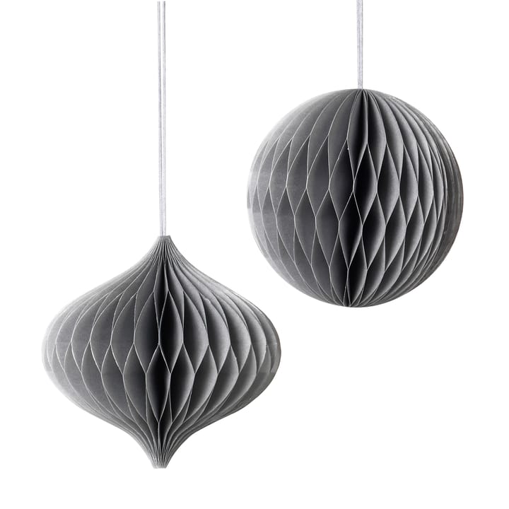 Christmas mix Christmas bauble 2 pieces silver - undefined - Broste Copenhagen