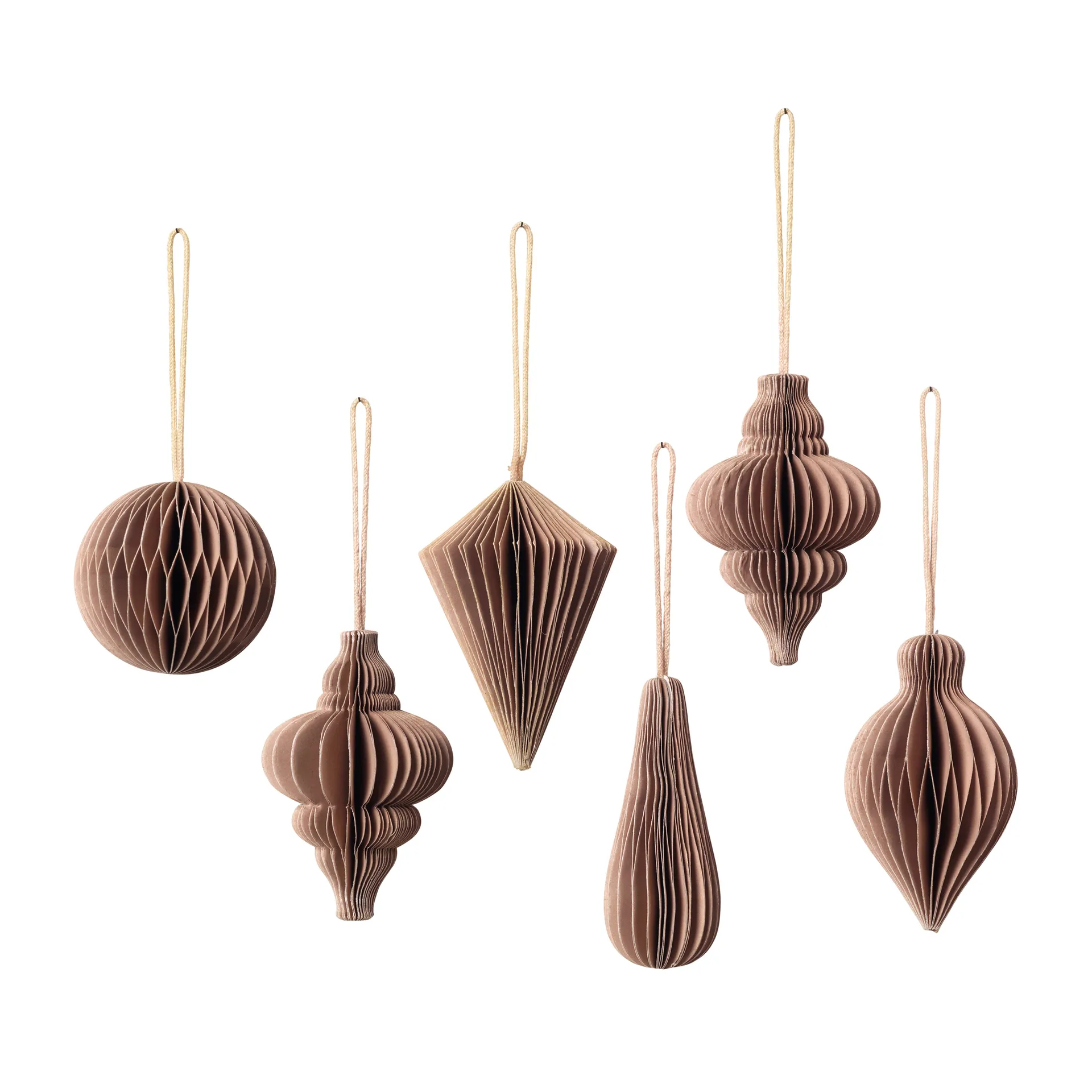 Christmas mix decoration 6-pack, Indian tan Broste Copenhagen