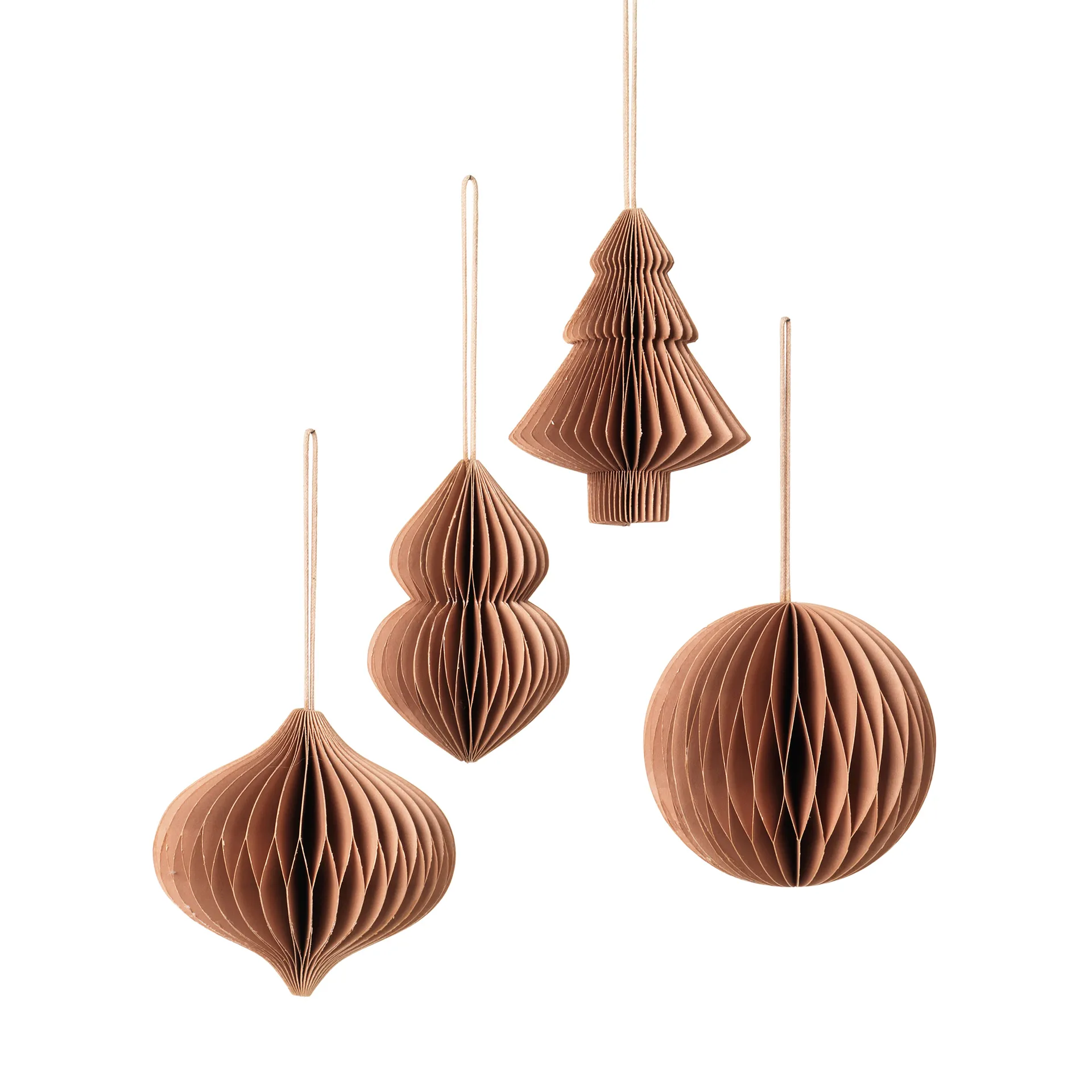 Christmas mix ornaments 4 pieces Indian tan Broste Copenhagen