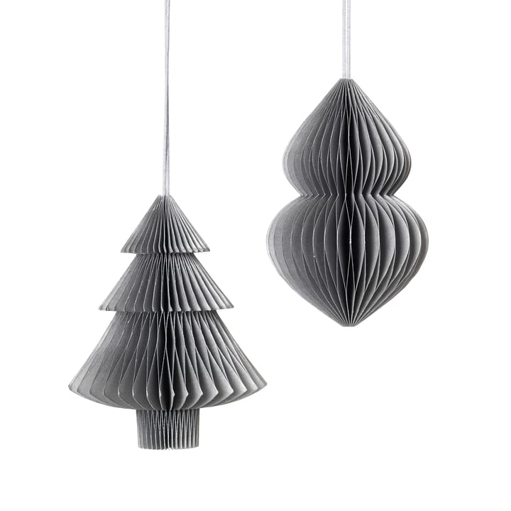 Christmas mix Tree Christmas bauble 2 pieces Silver Broste Copenhagen