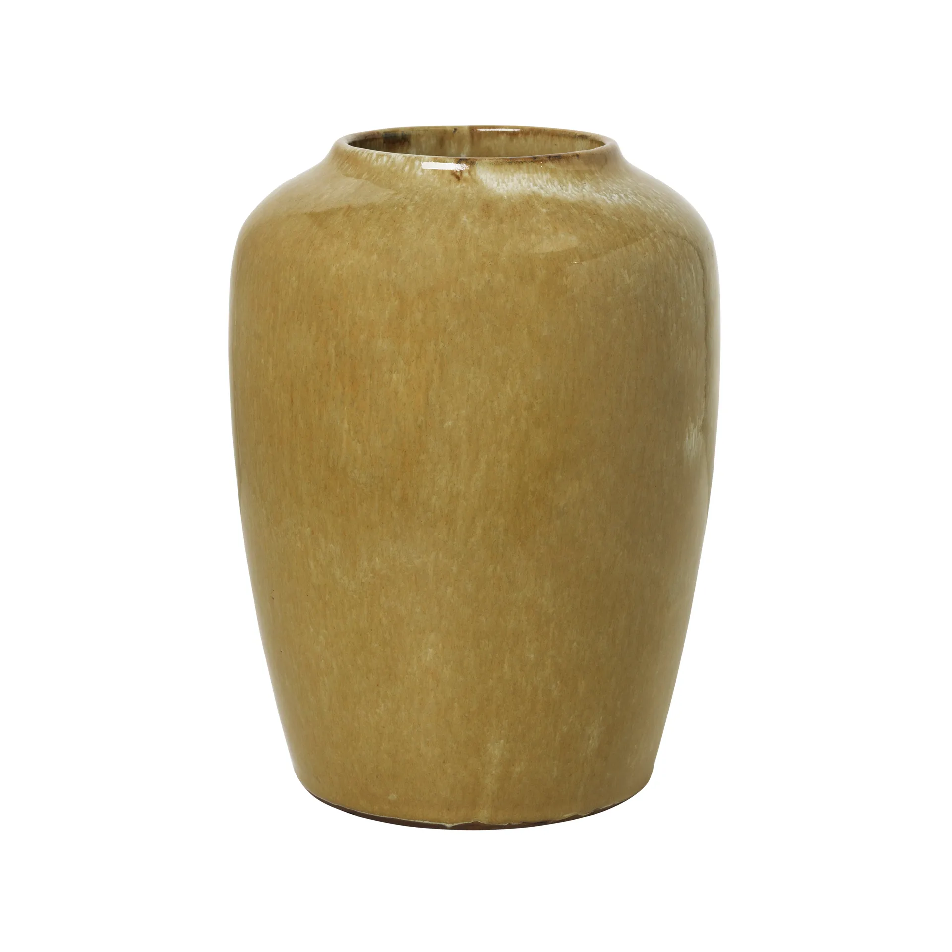 Cph Curve ceramic vase 24.5 cm, dark yellow Broste Copenhagen