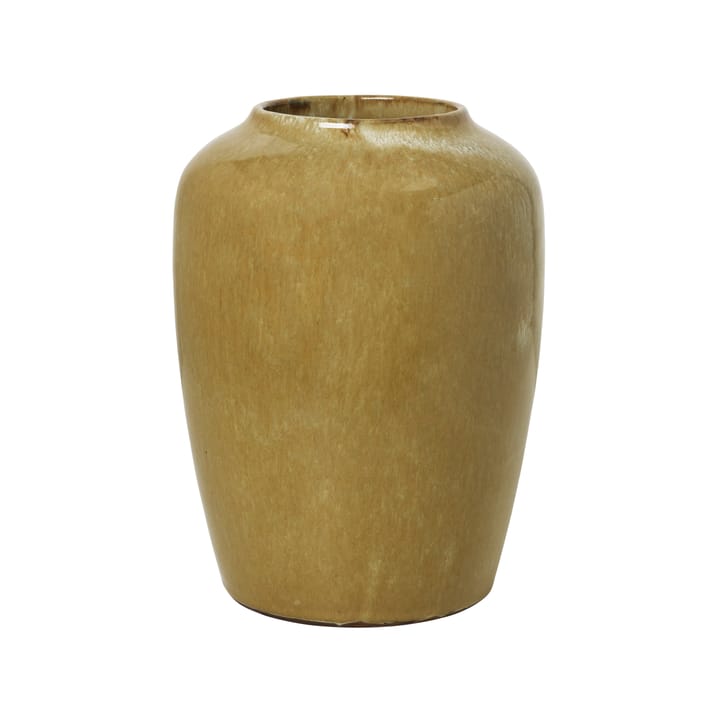 Cph Curve ceramic vase 24.5 cm - dark yellow - Broste Copenhagen