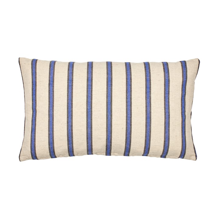 Dagmar cushion cover 30x50 cm - Off white-intense blue - Broste Copenhagen