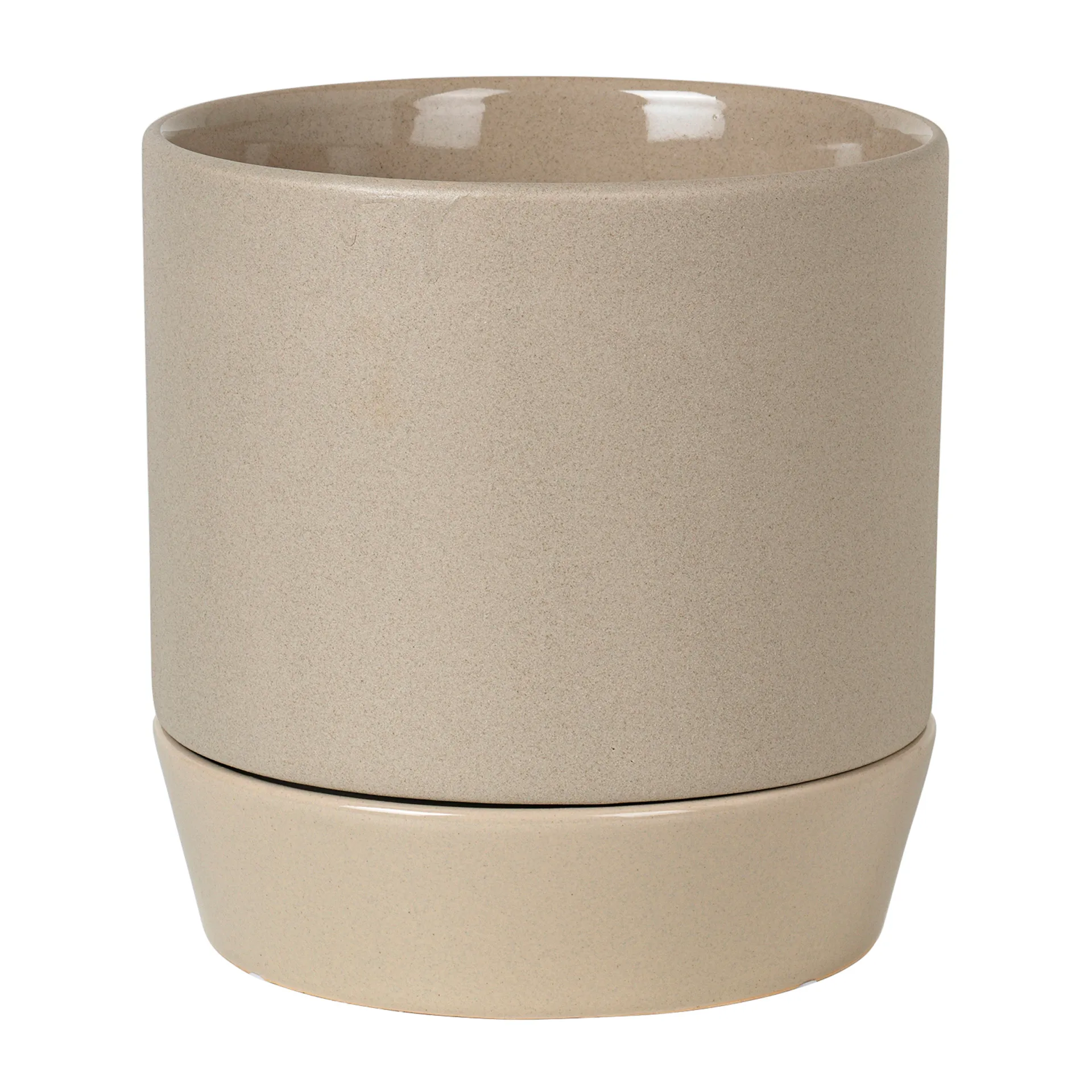 Denise flower pot with saucer Ø18 cm, Dove grey Broste Copenhagen