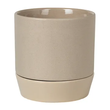 Denise flower pot with saucer Ø18 cm - Dove grey - Broste Copenhagen
