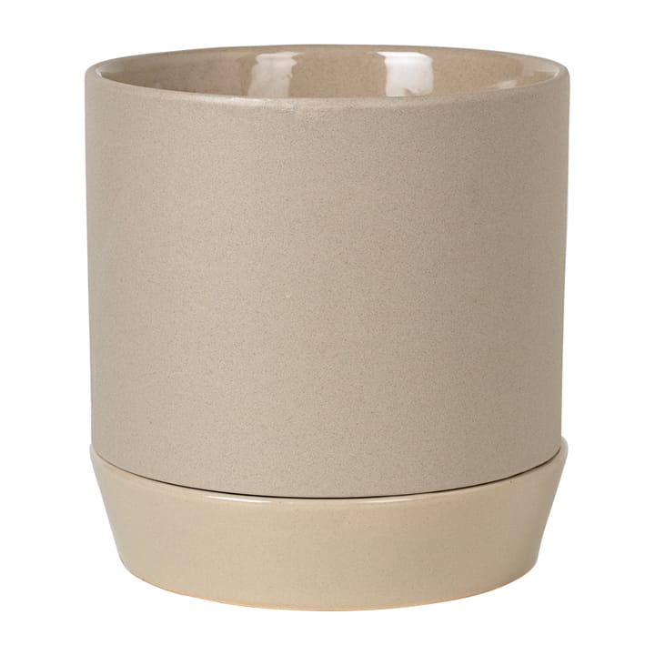 Denise flower pot with saucer Ø21 cm - Dove grey - Broste Copenhagen