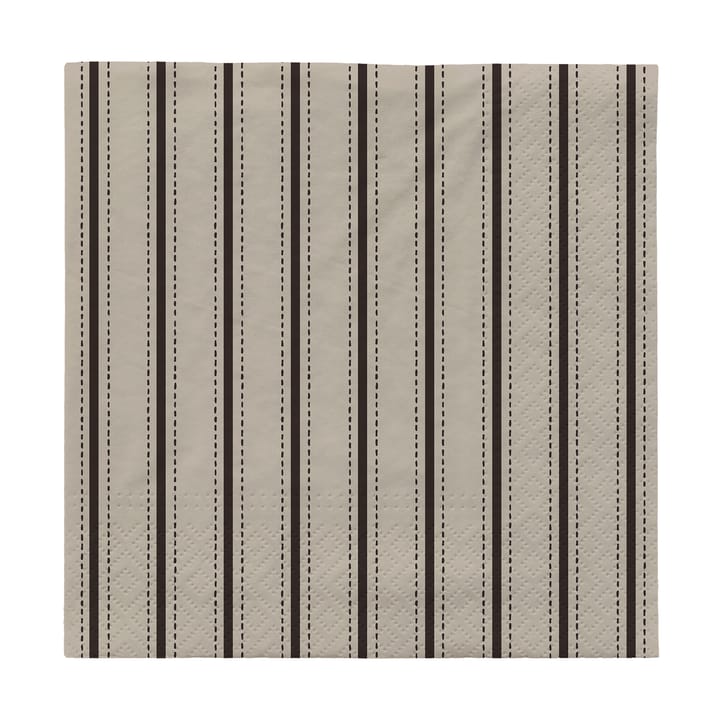 Dolly paper napkins 33x33 cm 20-pack - Black-off white - Broste Copenhagen
