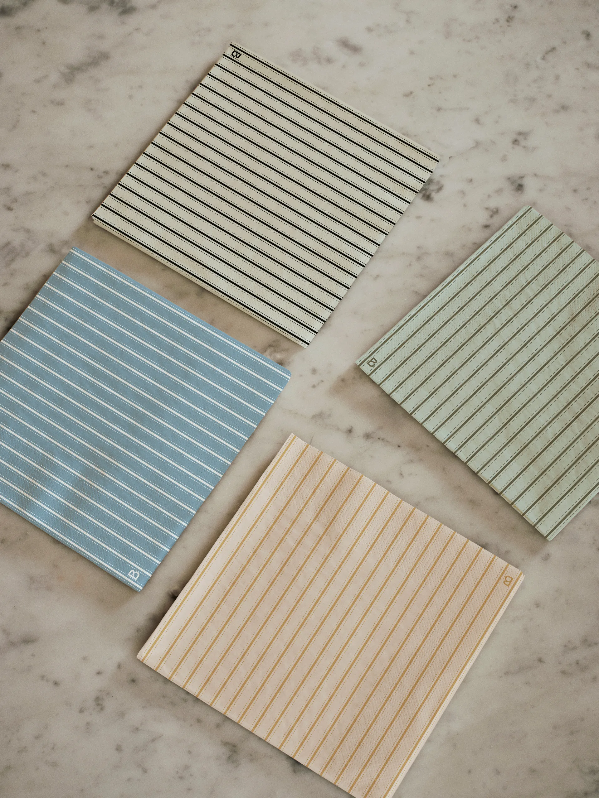 Dolly paper napkins 33x33 cm 20-pack, Soft pink-cinnamon sand Broste Copenhagen