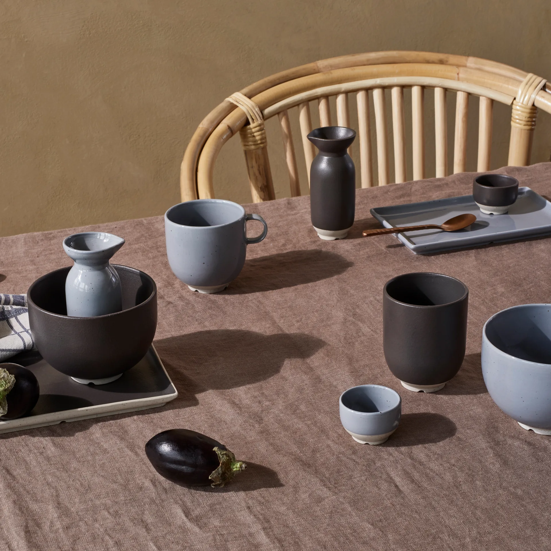 Eli bowl Ø5 cm, matte charcoal Broste Copenhagen