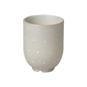 Eli mug 20 cl - matte soft light grey dots - Broste Copenhagen