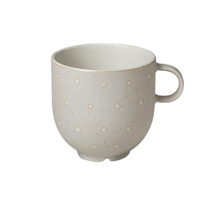 Eli mug with handle 20 cl - matte soft light grey dots - Broste Copenhagen