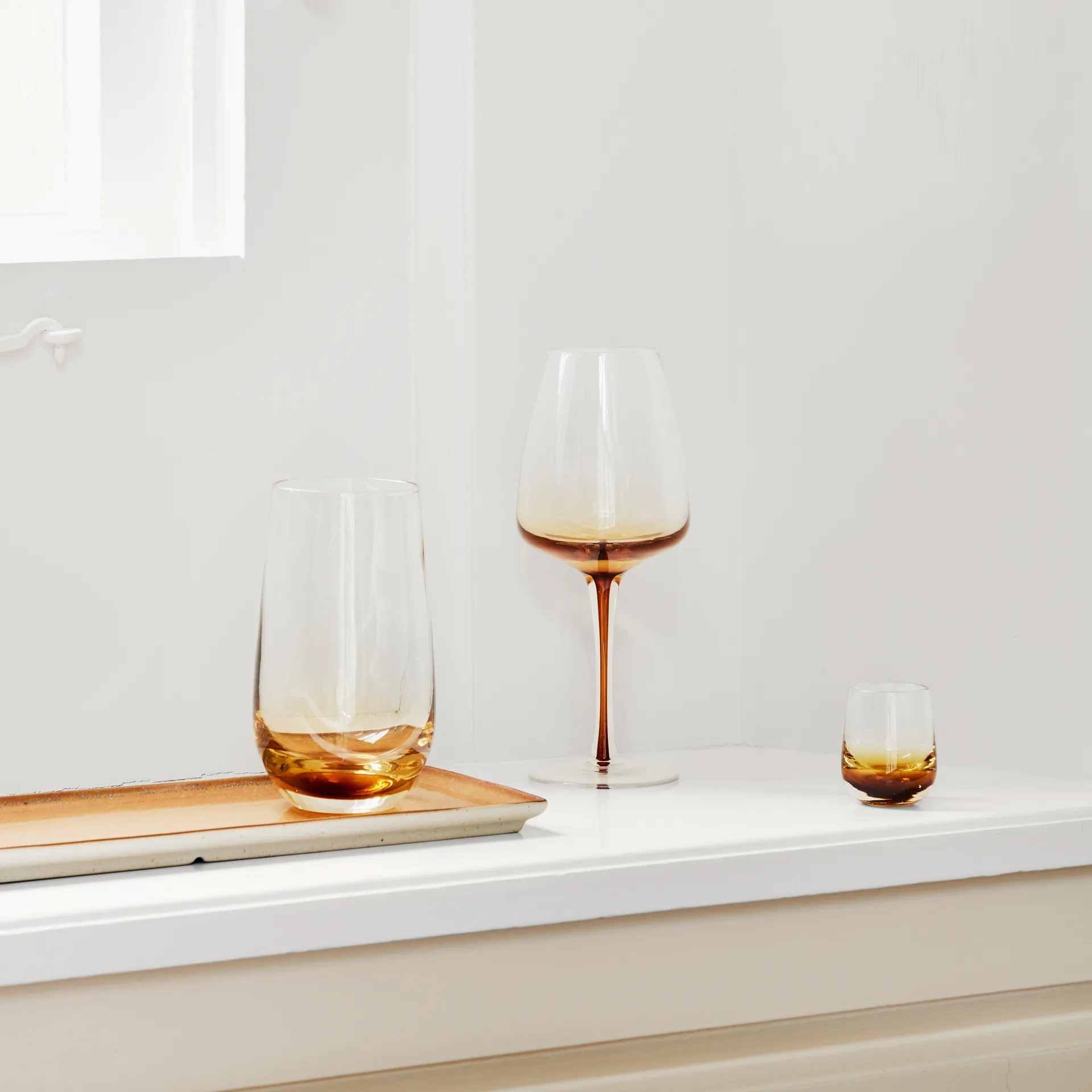 Eli plate 12x34 cm, matte light camel Broste Copenhagen