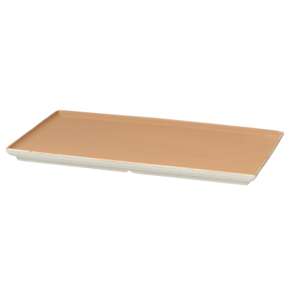 Broste Copenhagen Eli plate 15x26 cm matte soft light camel
