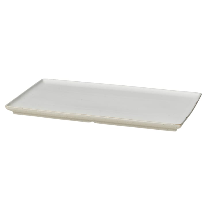 Eli plate 15x26 cm - matte soft light grey - Broste Copenhagen