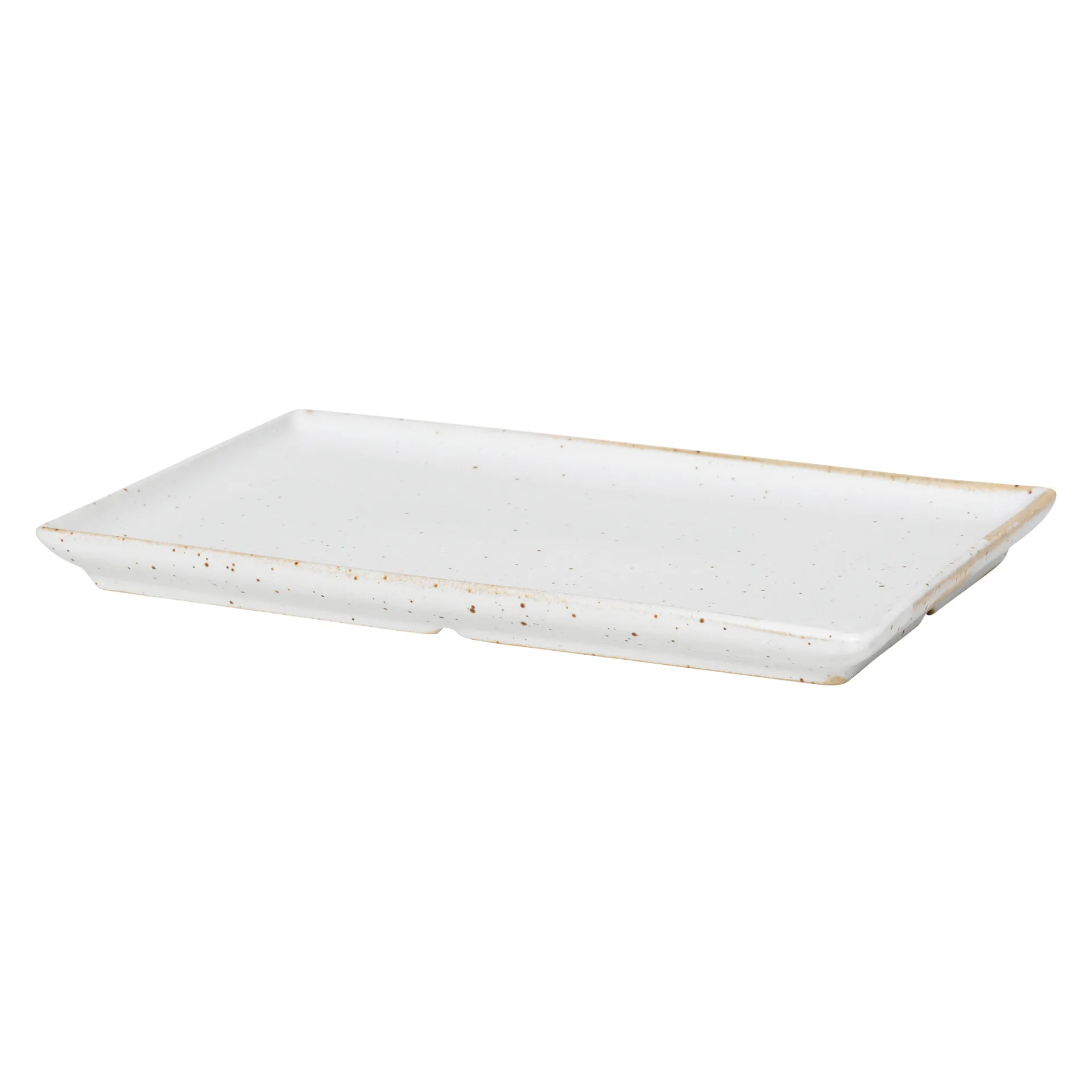 Eli plate 17.6x20 cm, matte soft light grey Broste Copenhagen