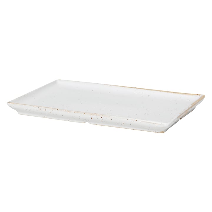 Eli plate 17.6x20 cm - matte soft light grey - Broste Copenhagen