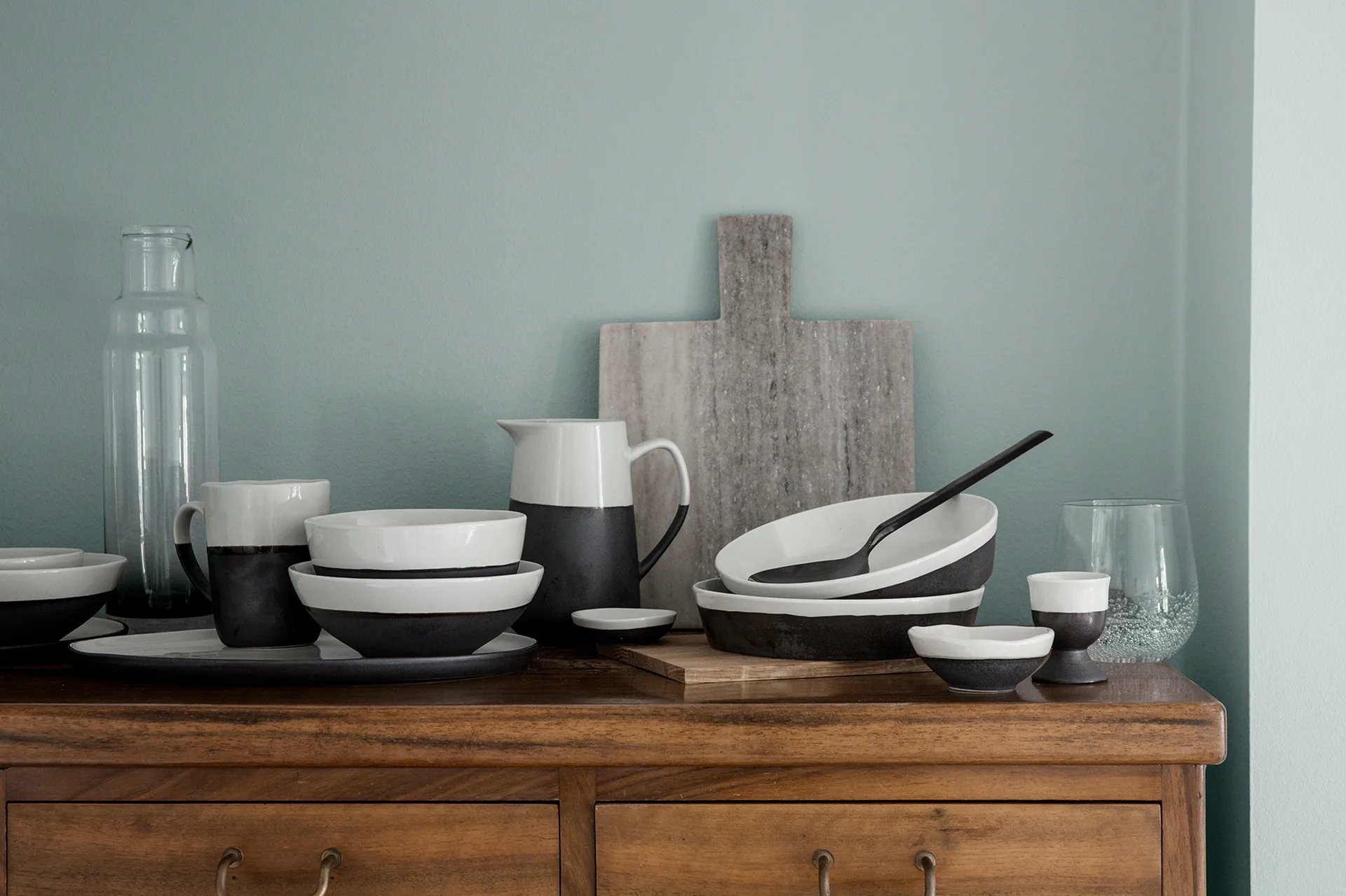 Esrum soup plate Ø19 cm, Ivory-grey Broste Copenhagen