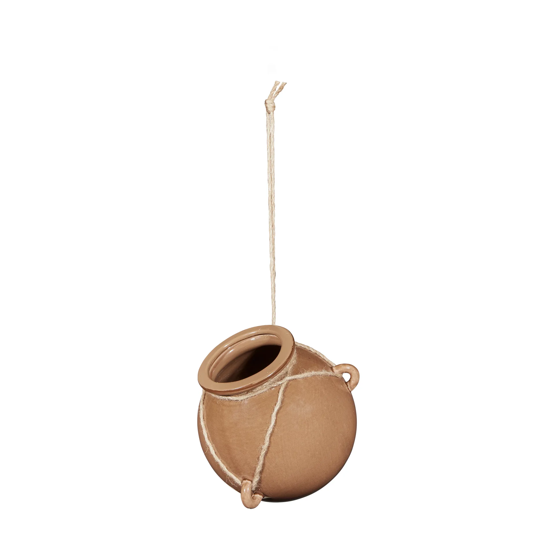 Eya hanging flower pot Ø22 cm, Brown Broste Copenhagen