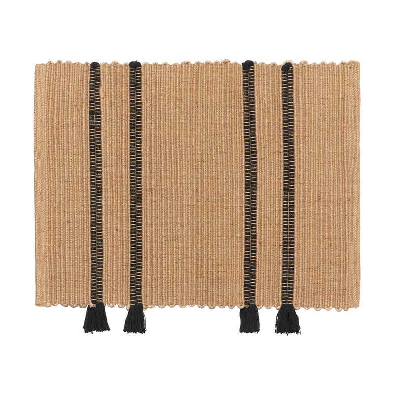 Broste Copenhagen Ezra door mat 50x70 cm Natural-black