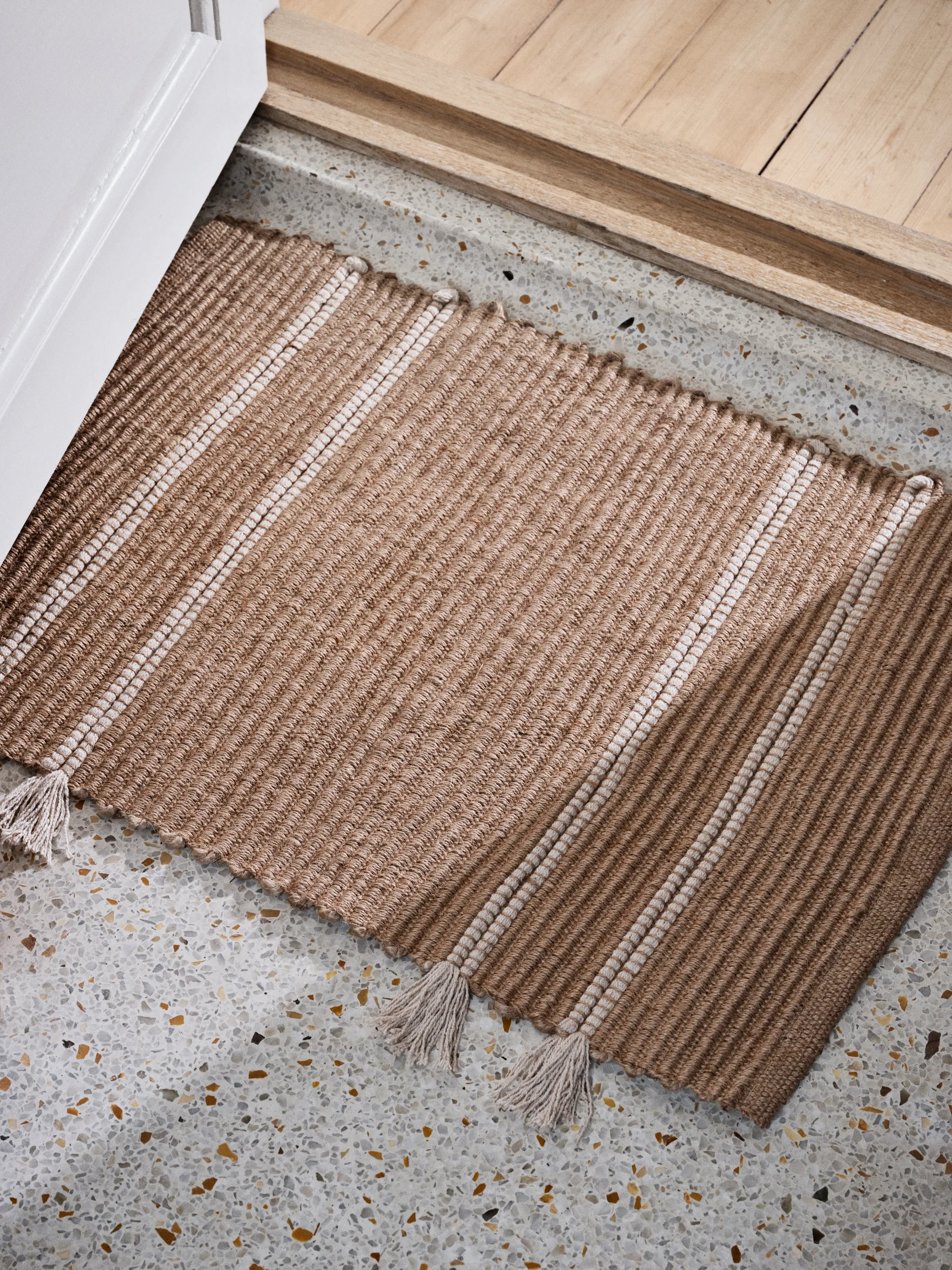 Ezra door mat 50x70 cm, Natural-off white Broste Copenhagen